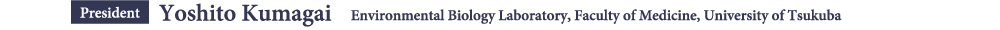 President: Yoshito Kumagai Environmental Biology Laboratory, Faculty of Medicine, University of Tsukuba
